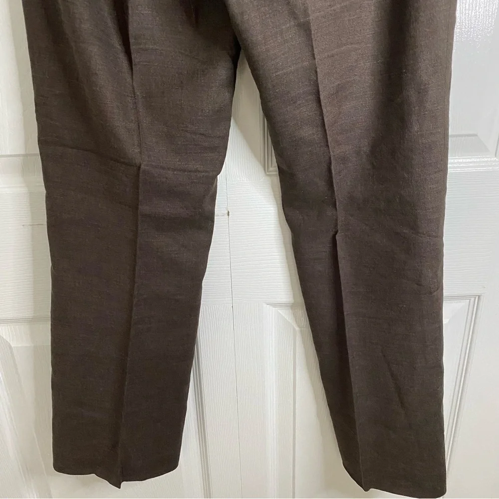 Banana Republic Linen blend Brown pants Stretch Comfy Office Casual Straight leg